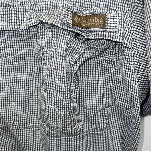 Columbia Shirt Adult Extra Large Multicolor Short Sleeve 100% Cotton Pockets Men - Picture 4 of 16